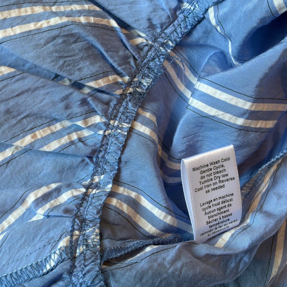 New Cinq a Sept Top Samantha Two Piece Blue Stripe Set Size Medium - Picture 7 of 12